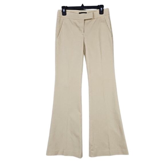 Theory Flat Front Flare Leg Pants Khaki Size 4 EUC - Picture 1 of 7